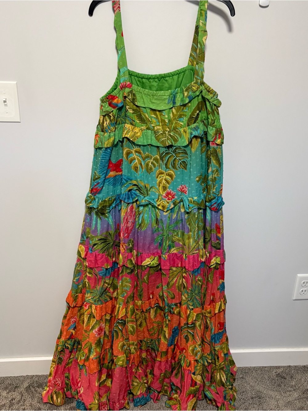 Farm Rio Ombré Forest Maxi Dress tropical size XL - Picture 10 of 11